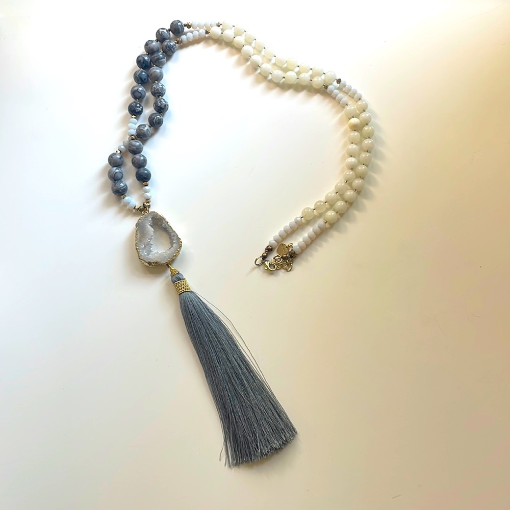Geode Tassel Necklace